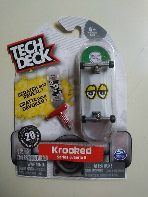 Tech Deck KROOKED Series 8 Skateboards Chase Scratch & Reveal, Already Scratched
