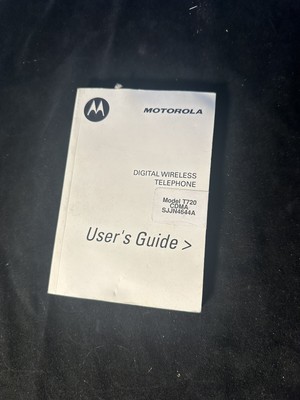 Vtg Motorola T720 User Guide-ID -#110