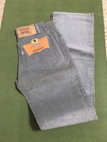 Vintage Levi's Jeans, 31-38, Gray corduroy, 1981, Boot Cut,Made In USA