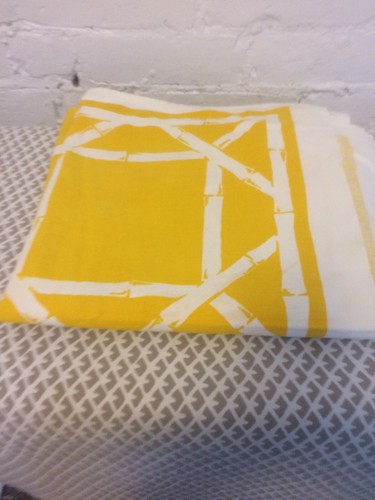Fallani & Cohn The Ryans Bamboo Print Table Cloth Yellow Square