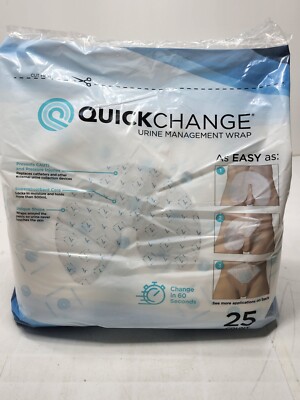 QuickChange Male Incontinence Urine Management Wrap 25 Count Sealed