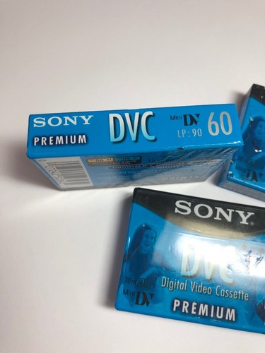 Lot Of 3 NEW Sony DVC Digital Video Cassette Tape 60 min LP 90 Premium DVM60PRL