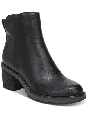 Женские черные ботинки Greyson с круглым носком на наборном каблуке ZODIAC Womens 6,5 М