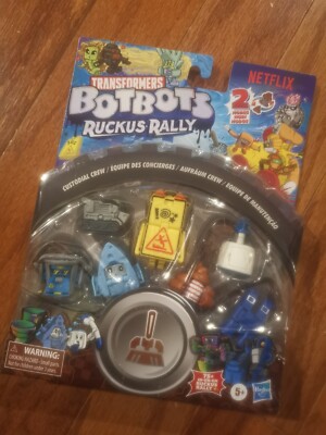NiB! Transformers BotBots series 6 Custodial Crew Ruckus Rally 8-figure pack