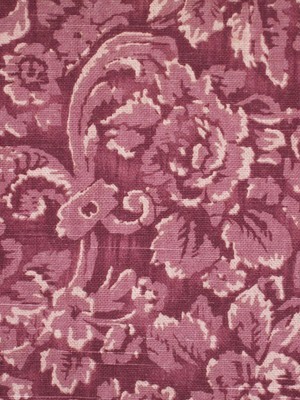 ATELIER LINEN SLUBBED FABRIC ART NOUVEAU STYLE SCREEN PRINT 1 ½ Yd x 50