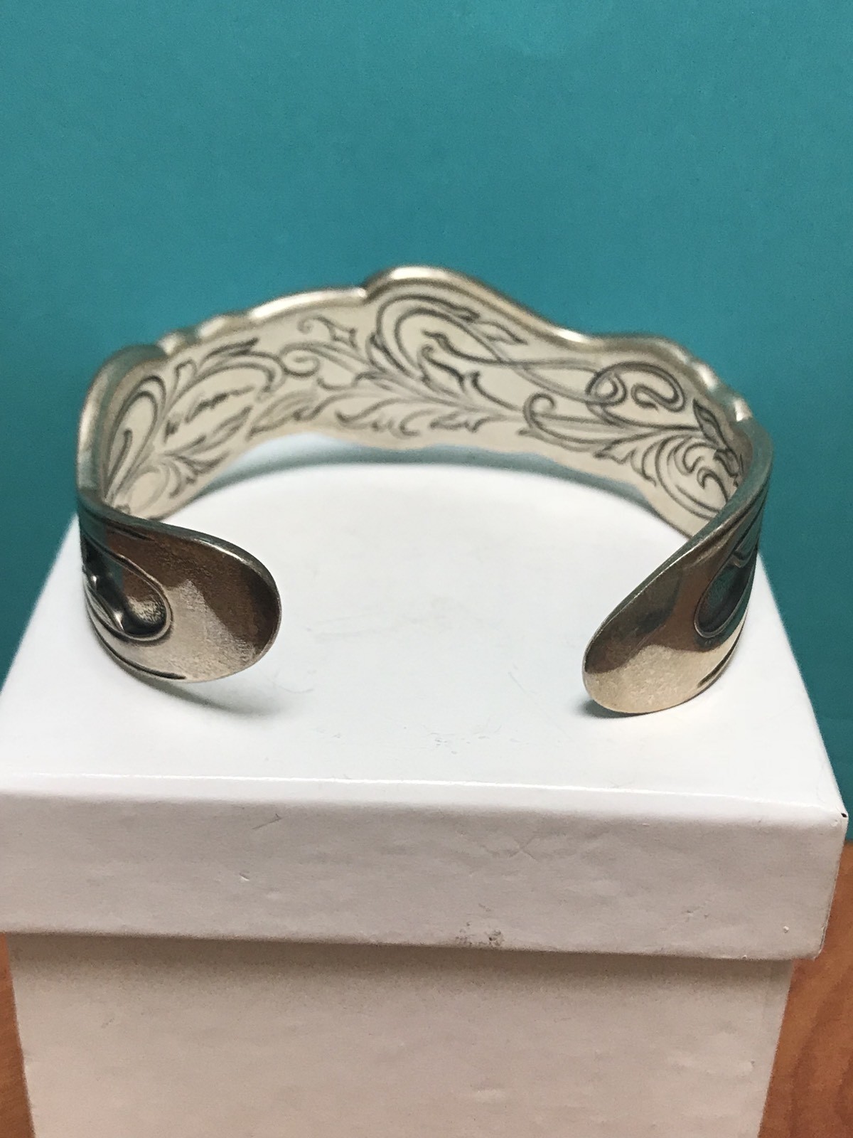 Vintage Sterling Silver Handmade Kit Carson Wave Cuff Bracelet