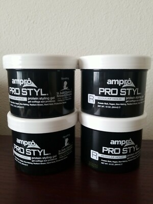 4pk AMPRO PRO STYL REGULAR HOLD PROTEIN STYLING GEL 10 OZ