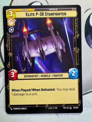 Elite P-38 Starfighter Nonfoil Star Wars Unlimited TCG SW692