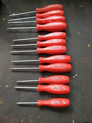 1- Wiha 362 Torx Screwdriver Choice T10x80 T15x80 T20x100 W-Germany 