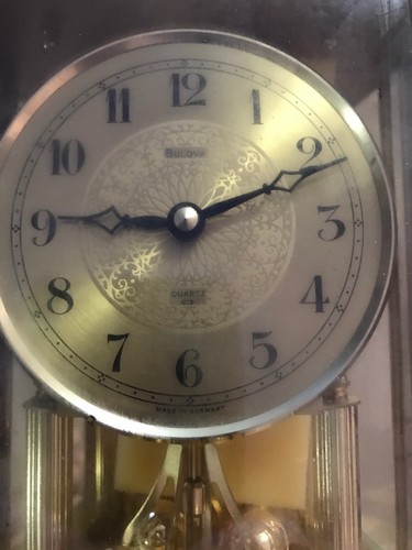 Vintage NOS Bulova Anniversary Quartz Wall Clock Germany Battery Run One Jewel