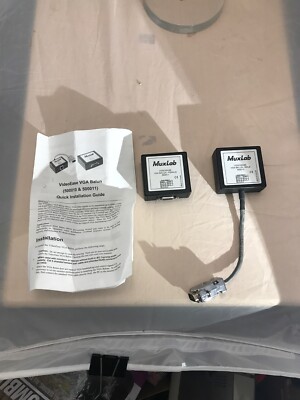MuxLab VGA Balun 500010 Male & 500011 Female Transmitter & Receiver New