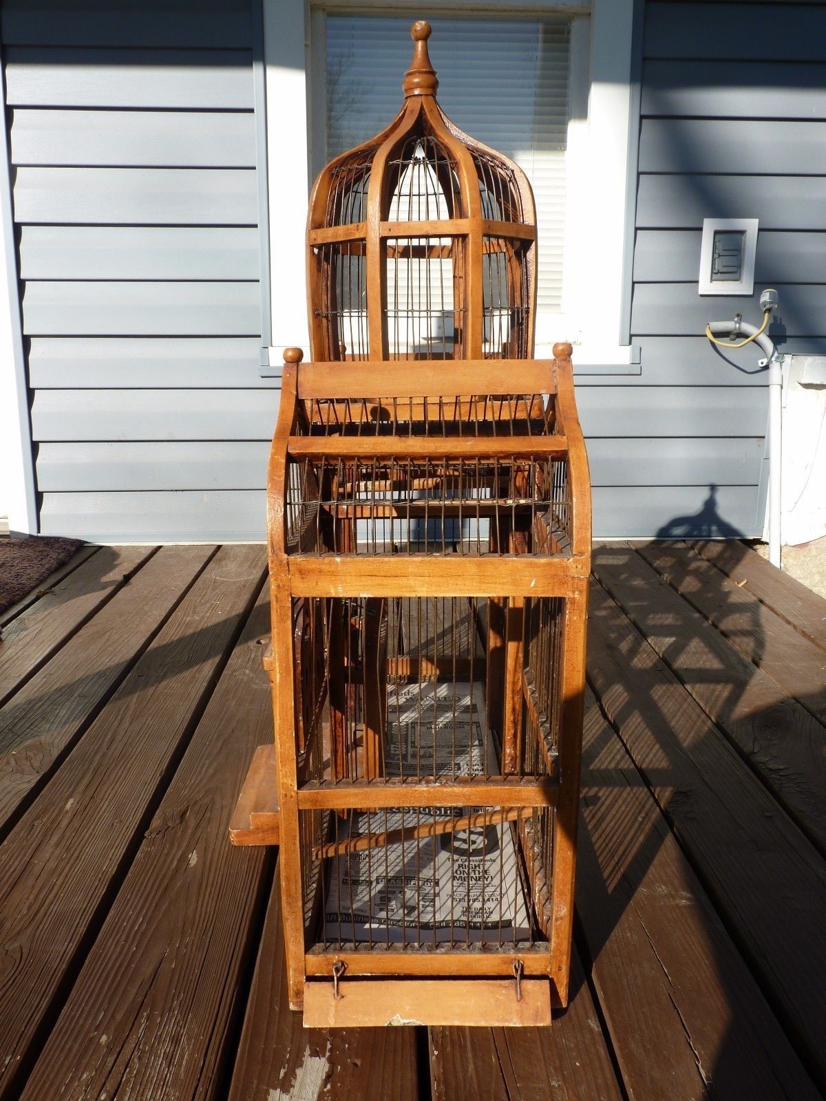 Antique VICTORIAN Style CATHEDRAL HUGE ORNATE BIRD CAGE   Safe For Birds / DECOR
