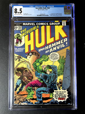 The Incredible Hulk #182 CGC 8.5 3rd Wolverine (Marvel Comics December 1974)
