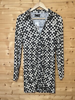 Urban Outfitters Ladies Checkerboard Ace Of Spades Style Dress Extra Small BNWT