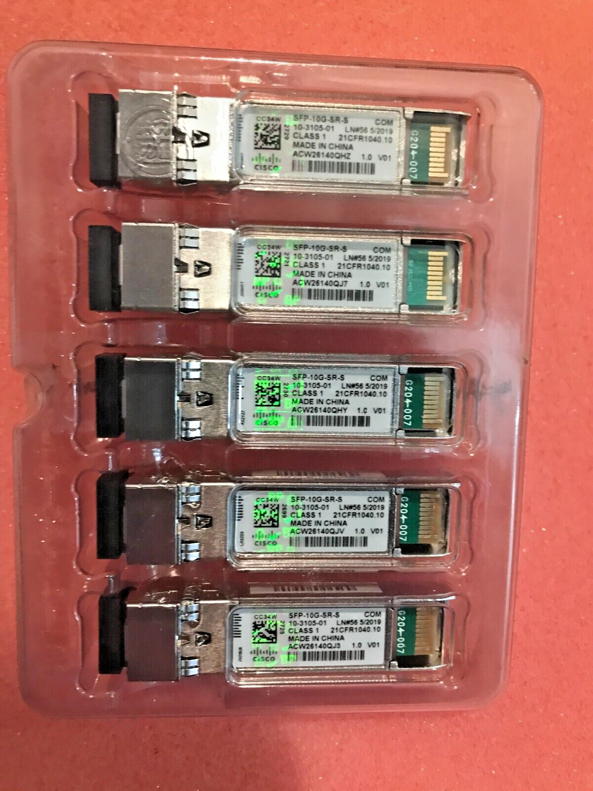 専用ページ5 1pc of Cisco SFP-10G-SR-S 10GBASE-SR SFP+ Module W/Hologram New In