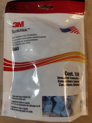Bag of 100 3M Scotchlok 560 Self-Stripping Tap Connectors
