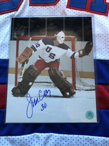 JIM CRAIG AUTOGRAPHED 1980 USA Team MIRACLE ON ICE JERSEY & Photo Coa A J Sport