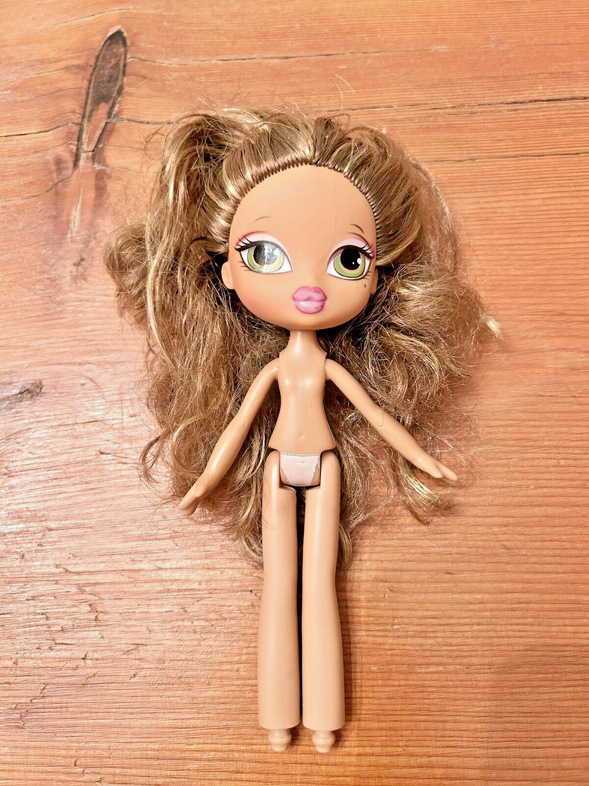 Lil Bratz Doll MGA Green Eyes Blonde Hair No Clothing Or Feet 6" Tall Toy