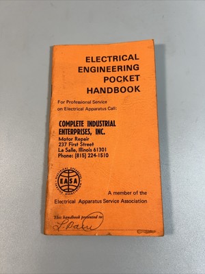 Vintage Electrical Engineering Pocket Handbook Paperback EASA La Salle, IL
