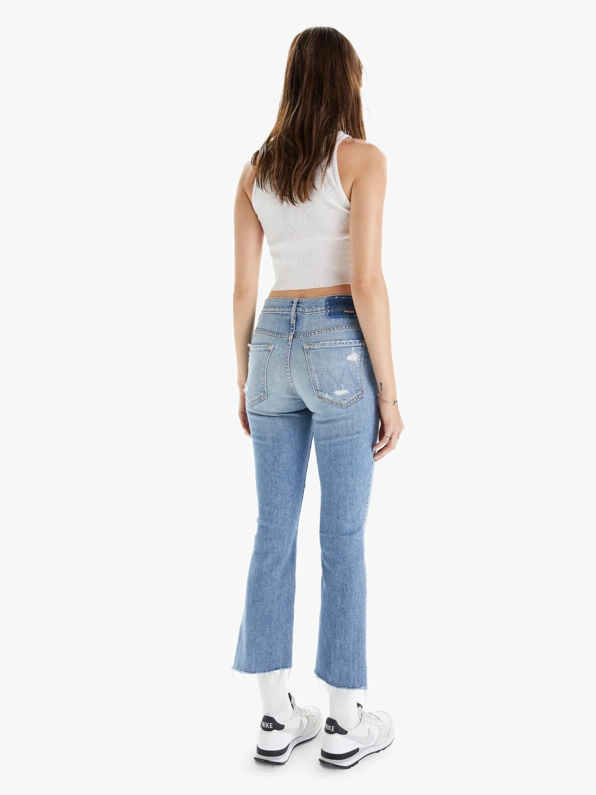 Pre-owned Mother Denim Insider Crop Step Fray Holy Melancholy Size 25, 27, 28, 29 $268