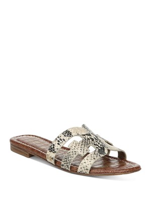 

SAM EDELMAN Женские розовые кожаные шлепанцы с круглым носком Snake Bay без застежек 6 м, Розовый, F6992LP