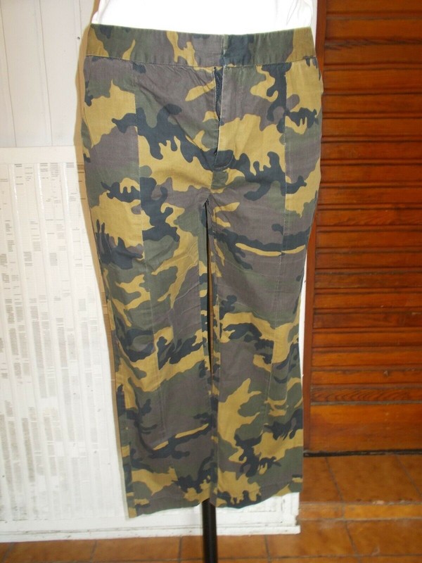 Pantacourt Léger Camouflage Comptoir Des Cotonniers Taille 36/38 (équivalent 38) - Kaki/vert