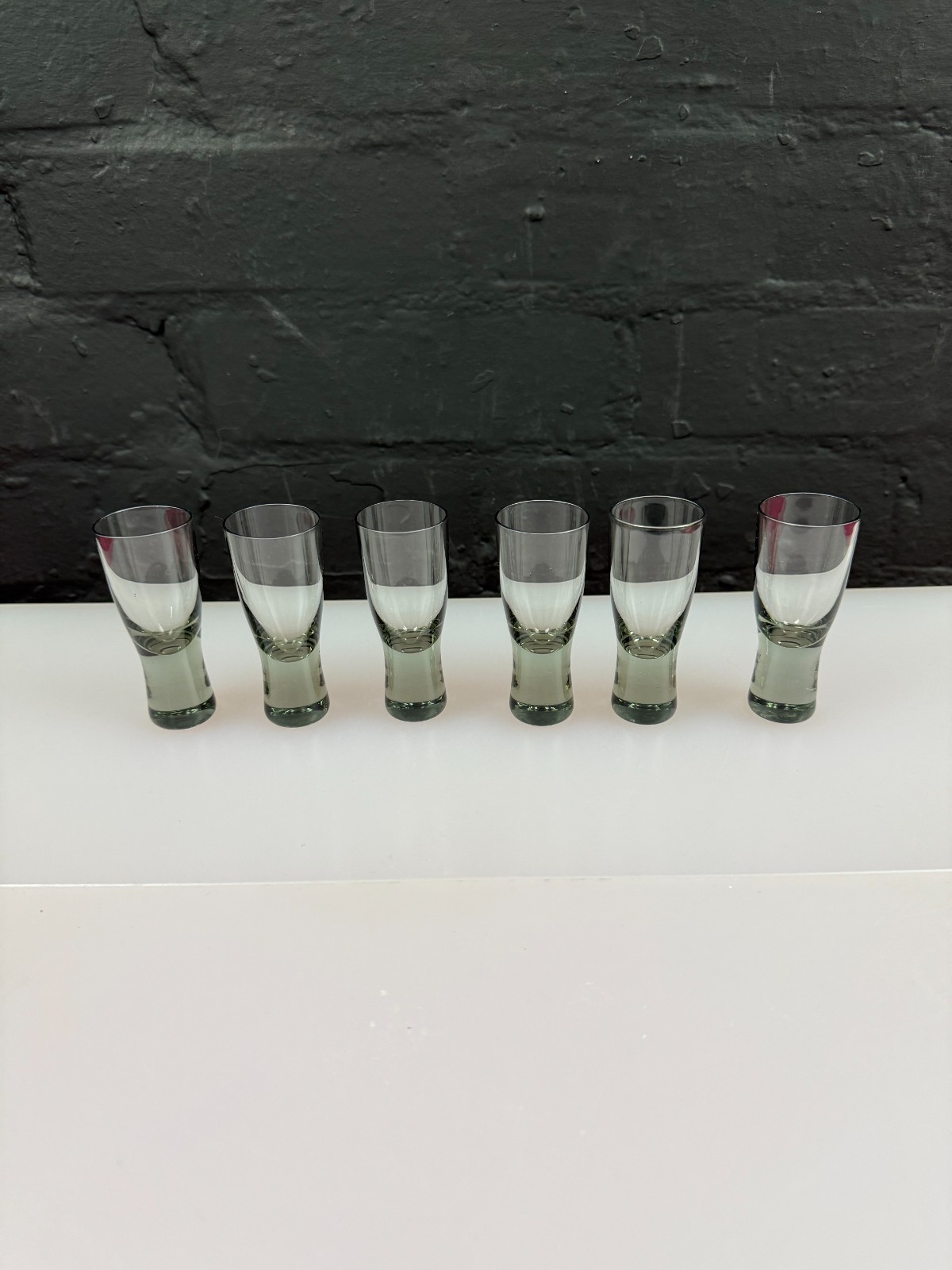 Kastrup-Holmegaard Denmark Canada Smoke Vintage Shot Glasses 8 cm Set of 6