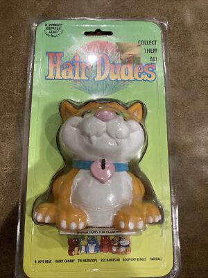 Vintage Hair Dudes Toy Grass Growing Hairball 1994 Seed Happiness Express Club
