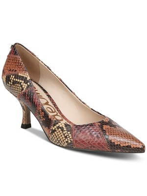

SAM EDELMAN Женские коричневые кожаные туфли в стиле пэчворк Julianne на шпильке 10 м, Коричневый, H3846S1