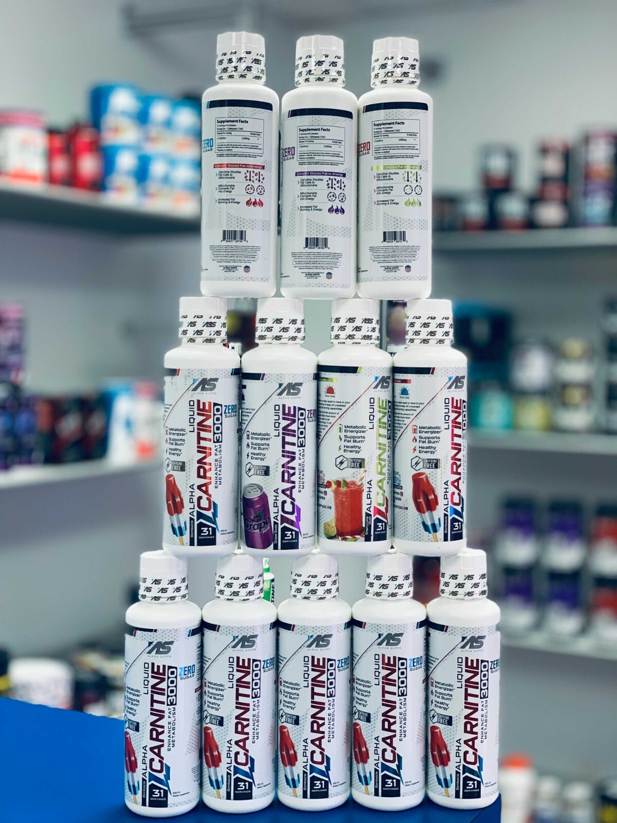 Alpha Supps L Carnitine 3000 mg Liquid Fat Burn Energy / Metabolism Boost 16 oz