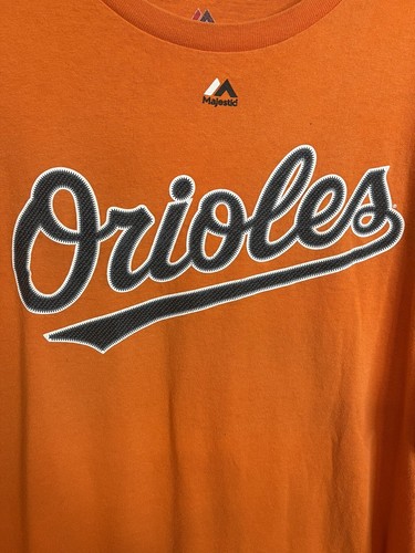 Mens Majestic XL Black Orange Orioles Markakis #23 CRUZ T