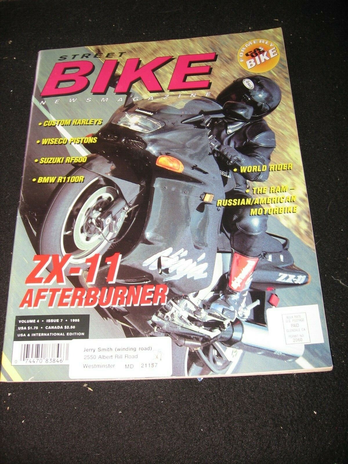 STREET BIKE Issue #7 Kawasaki ZX-11 BMW R1100R Suzuki RF600