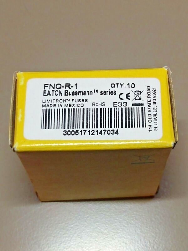 Eaton/bussmann Fnq-r-1  (1a 600 Vac Fuse) Box Of 10 Pieces