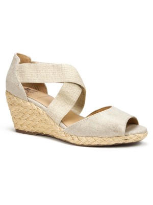 Женские бежевые туфли Hudlin на танкетке WHITE MOUNTAIN на платформе 1/2 7,5 М