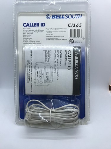 Bell South Caller Id CI-165 3 Line Display 125 Memory New Call LED