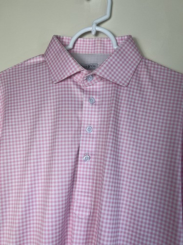 Shirt Mens Small Pink Gingham Checker S/s