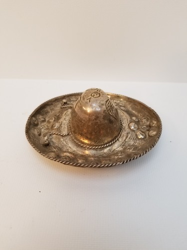Vintage Stamped Sterling Silver Hand Crafted Sombrero Hat