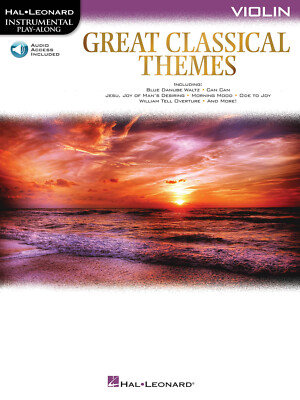 Great Classical Themes for Violin Solo Sheet Music Play-Along Book Online Audio
