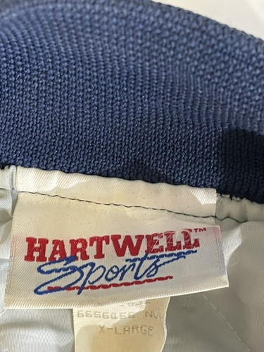 Vintage Men's Hartwell Sports Blue Coaches Bomber Jacket Blue Baseball XL &ldquo;JAKE&rdquo;
