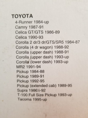 Car Stereo Installation Kit Toyota AW-952TY for Cars/Trucks (Read Description)