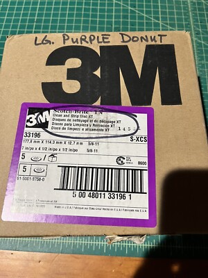 3M P/N 33196 Scotch-Brite Clean and Strip Disc XT 7  TN Quick Change (4 Pcs NEW)