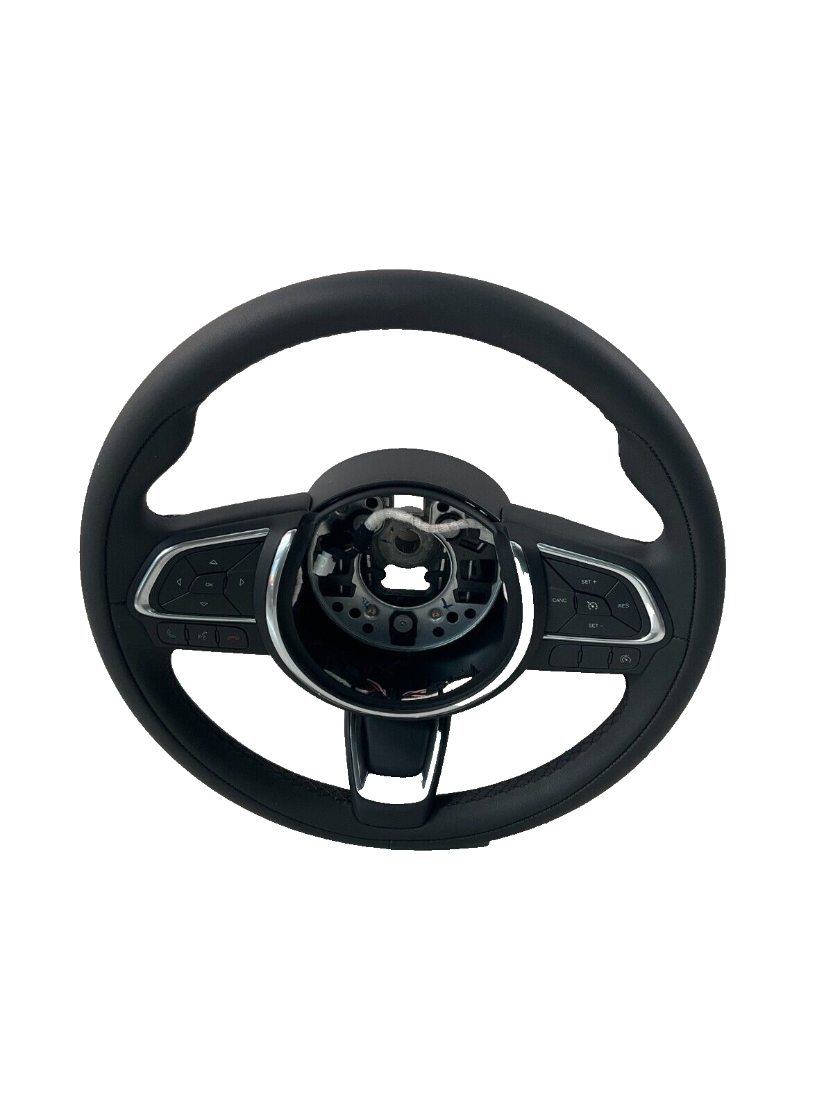 VOLANTE STERZO per modelli FIAT 500L 500X PELLE CUCITURA INTRECCIATA NERA