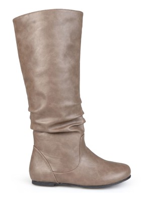 

JOURNEE COLLECTION Женские коричневые широкие ботинки без шнуровки Jayne до середины икры, 7,5 м, туалет, Коричневый, JAYNE-TAU-075WC