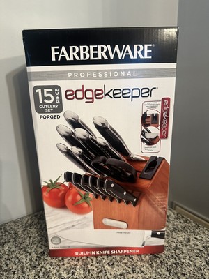 Farberware Edgekeeper Professional 15 pieces Forged Triple Riveted Knife Set NEW