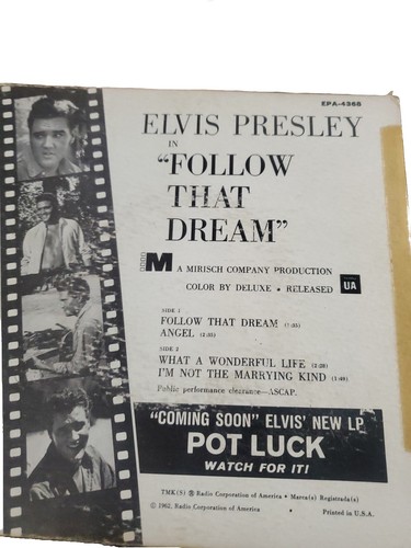 Elvis Presley In Follow That Dream RCA EpA-4368