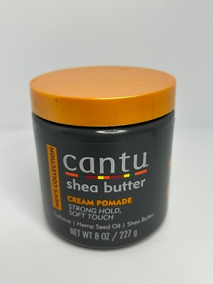 CANTU MEN S CREAM POMADE SHEA BUTTER STRING HOLD, SOFT TOUCH 8oz FREE-SHIP