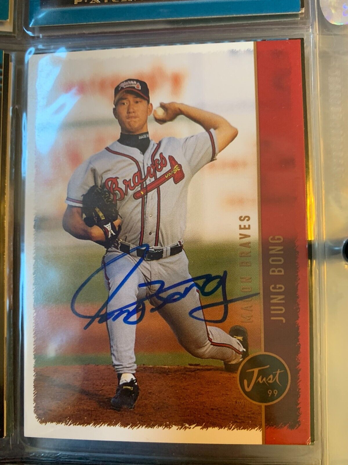 JUNG BONG AUTOGRAPHED SIGNED 1999 JUST MINORS CARD BRAVES JUNG BONG AUTOGRAPHED SIGNED 1999 JUST MINORS CARD BRAVES