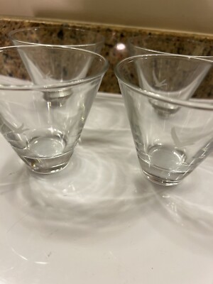 Set OF 4 Limited Edition GREY GOOSE Vodka Embossed Goose Stemless Glasses 6 OZ