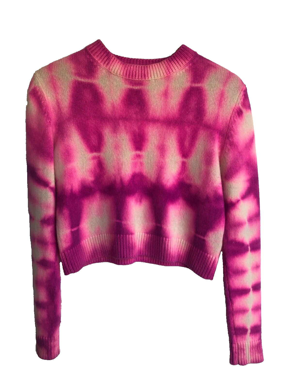 THE ELDER STATESMAN Rare Hot Pink Tie Dye Print Cashmere
