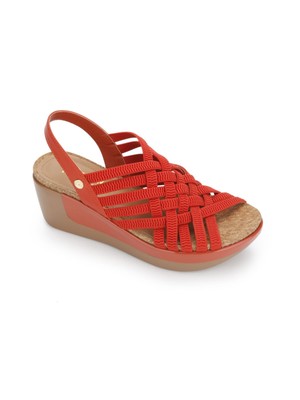 

KENNETH COLE Женские босоножки Paprika Coral Weave 1-1/2 Pepea на танкетке с платформой, Коралл, RLS1014EL